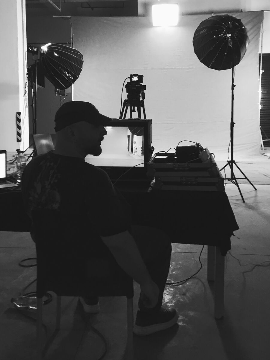 Photographer during a shoot